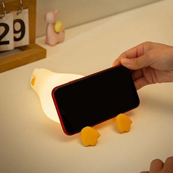 Lazy Duck Night Light use as mobile phone holder stand