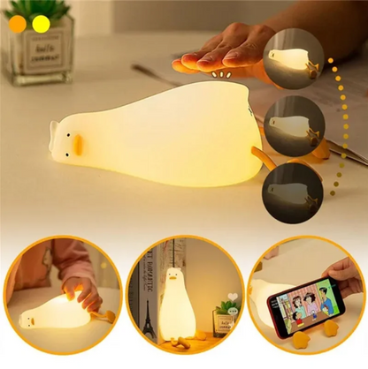 Lazy Duck Night Light in use