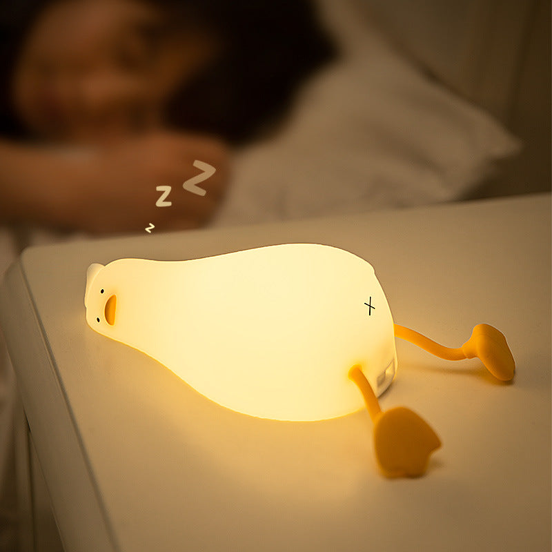 Lazy Duck Night Light in use